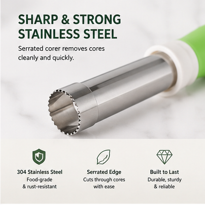 🔥3400+ sold🎁 2-in-1 Apple Corer & Peeler Tool | Stainless Steel