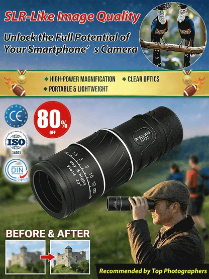 🔥Used by American Mountain Guides! 100x HD Monocular, IPX5 Waterproof & Fog-Proof🧭🔭
