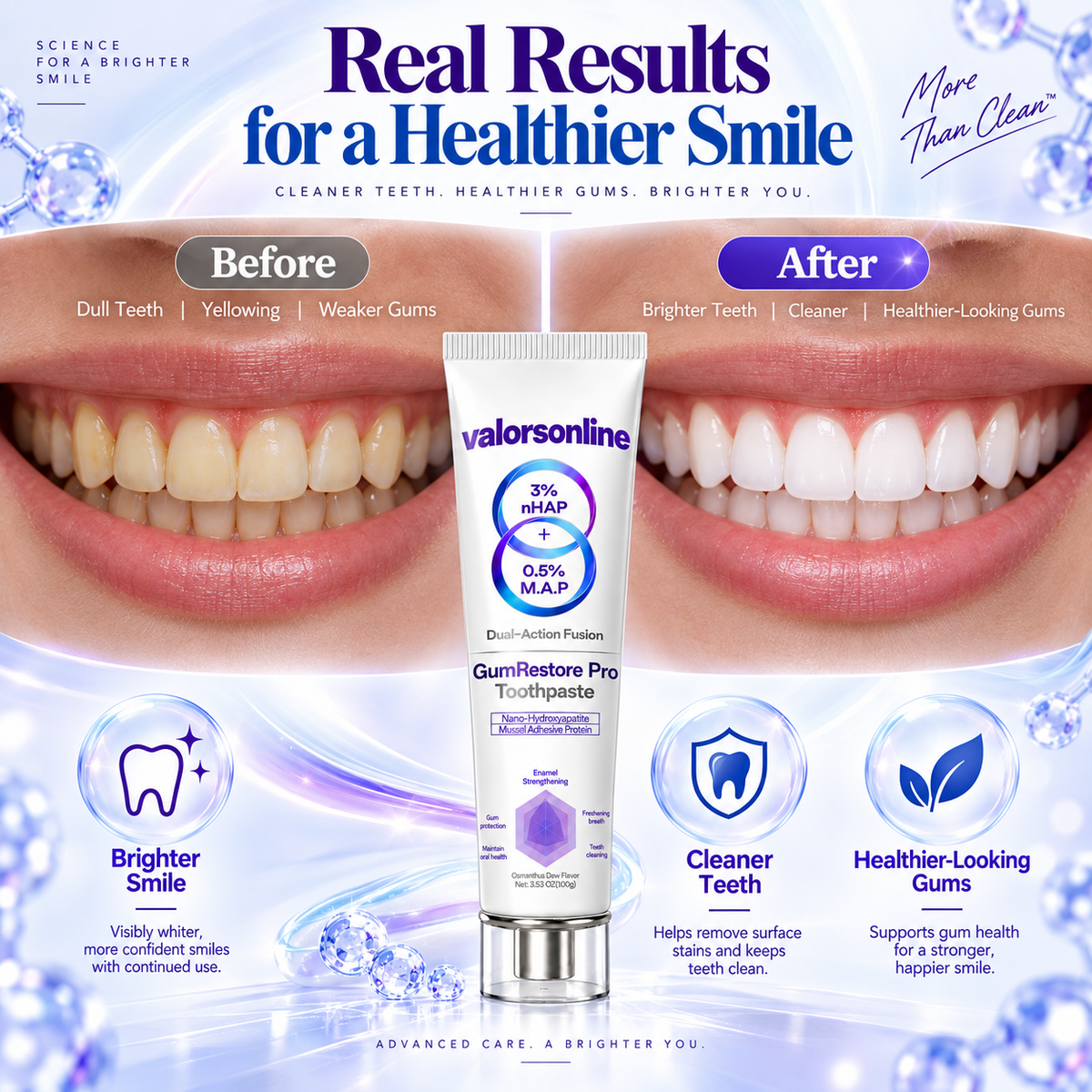 Mussel Adhesive Protein Toothpaste | Nano-Hydroxyapatite
