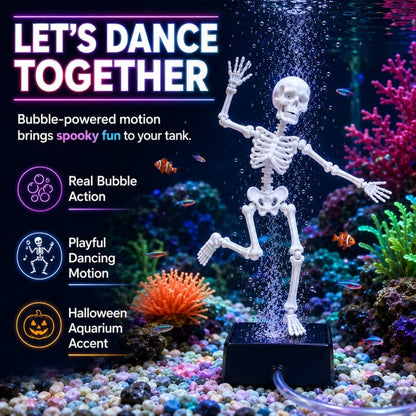 🔥HOT SALE 60% OFF💀🐠Air-Driven Dancing Skeleton Aquarium Ornament🕺