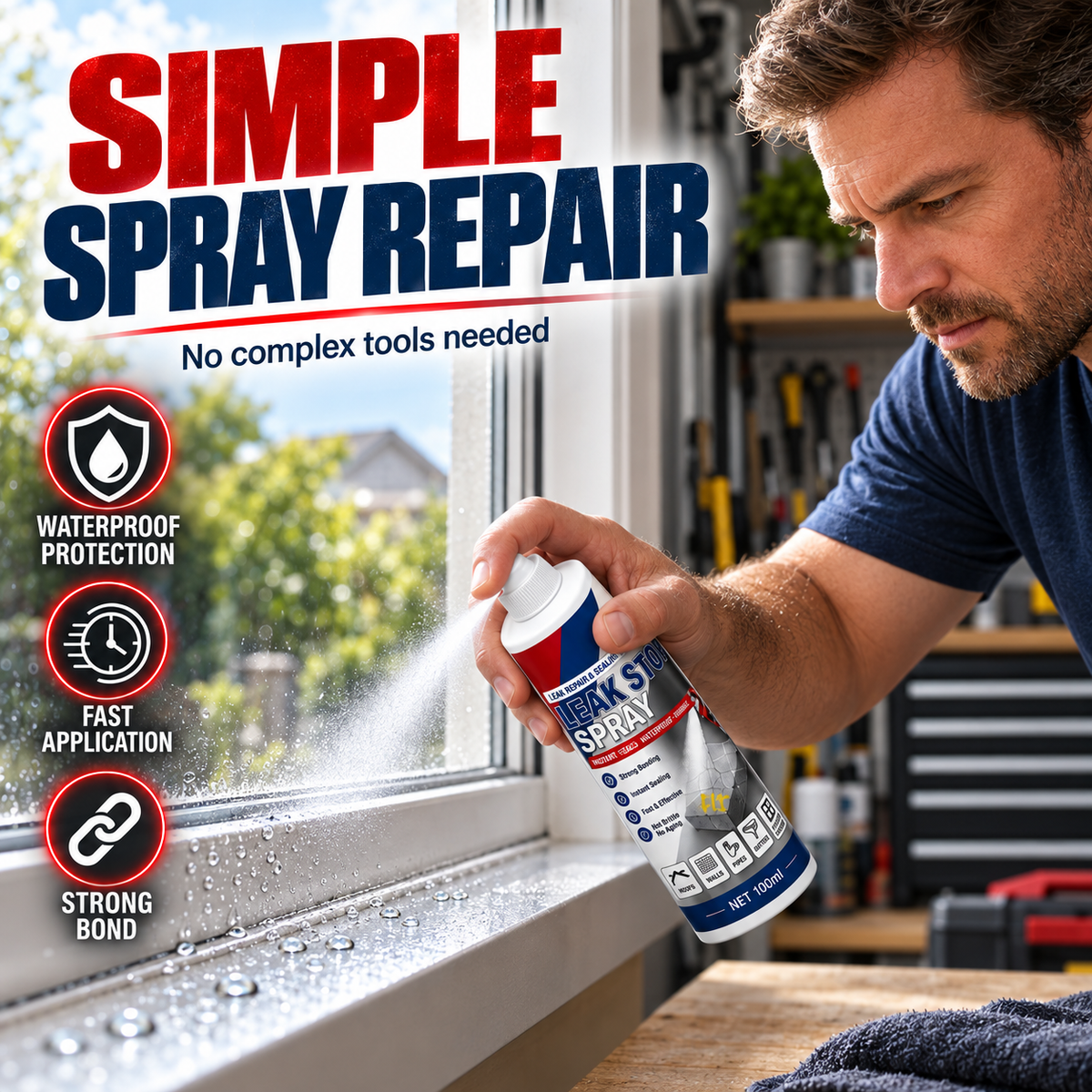 ⌛Waterproof Leak Repair & Sealing Spray
