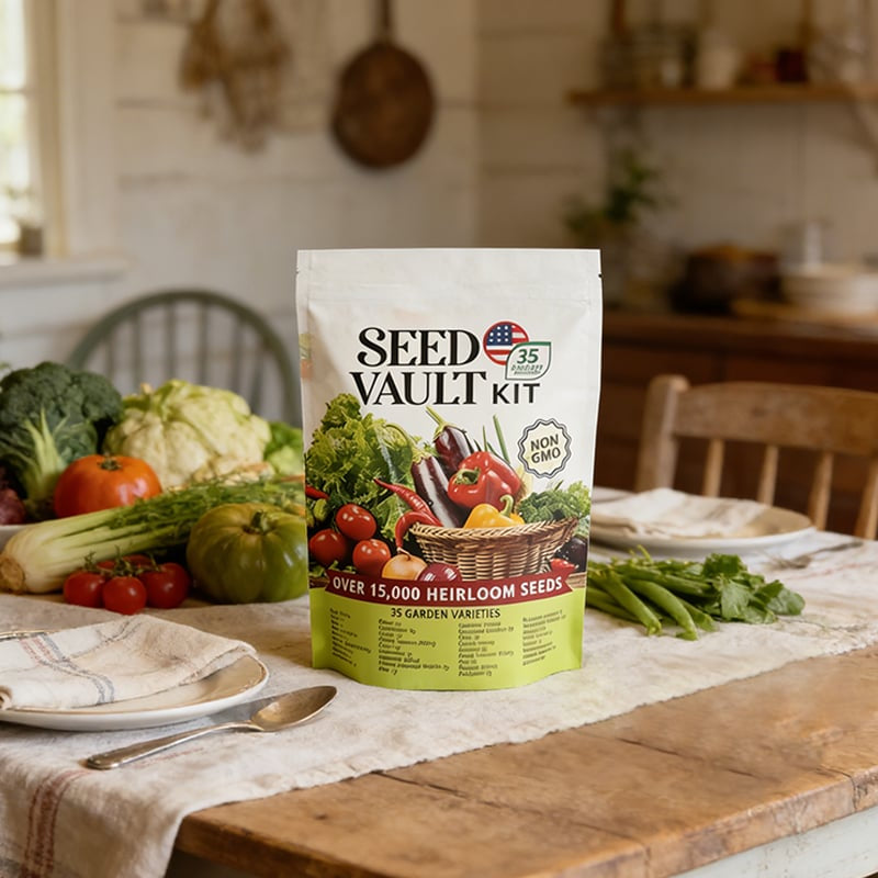 🔥LAST DAY 60% OFF🥦Ultimate Survival Seed Vault (15,000+ Seeds) | 35 Variety Pack🌿|