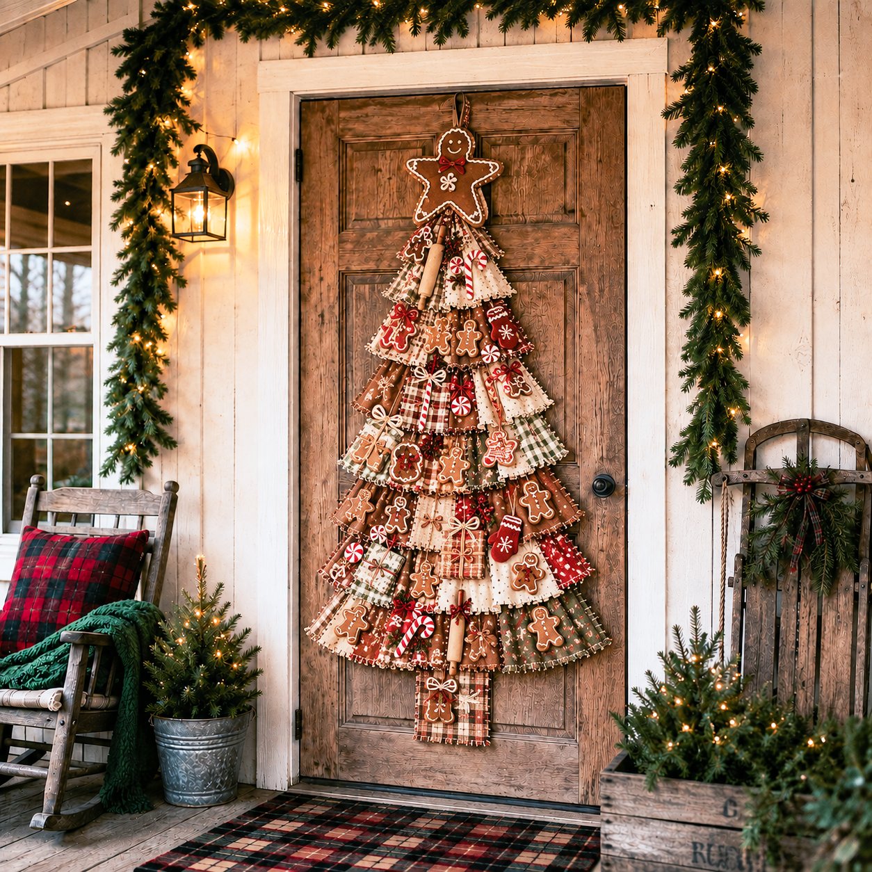 🔥😍Beginner-Friendly DIY Oversized Patchwork Christmas Tree Door Hanging Kit | Complete Kit with All Tools & Step-by-Step Guide Included 💕🎄