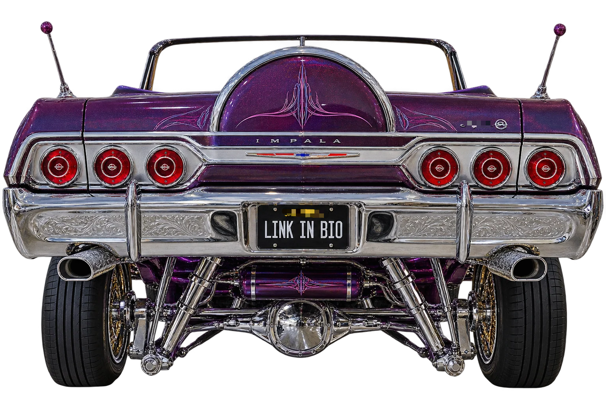 🚗 Classic Lowrider Car Rear Wall Shelf Lamp