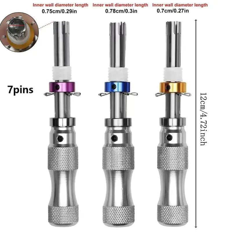 💥 3PCS Tubular 7 Pins Tool Accessories