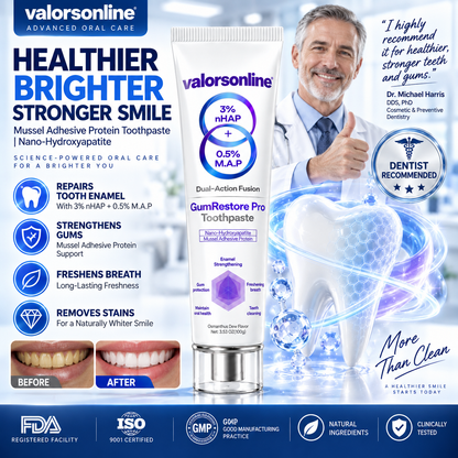Mussel Adhesive Protein Toothpaste | Nano-Hydroxyapatite