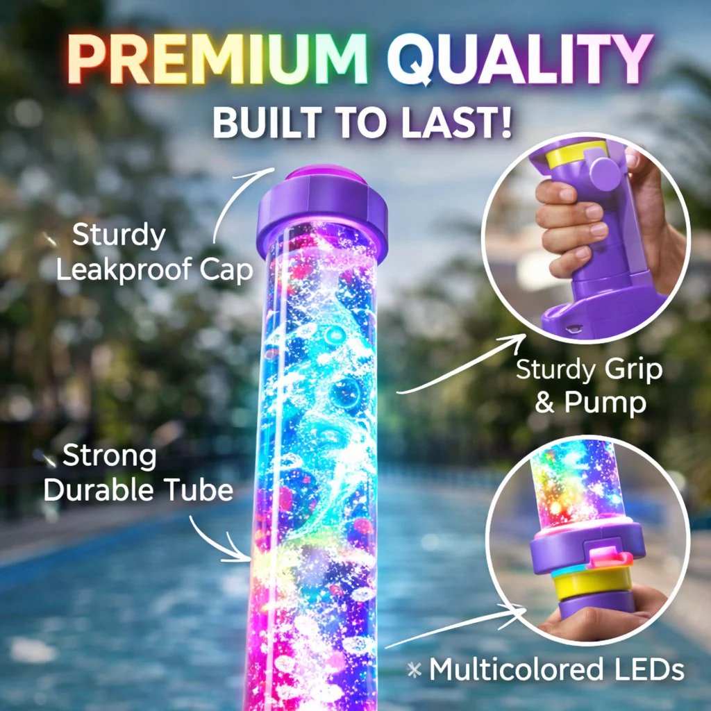 🌈 Bright rainbow LED water pistol | Summer fun that bursts into life as if by magic! ✨