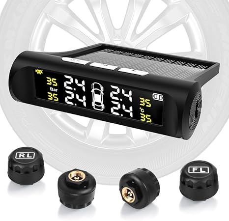 🔥Last Day Special: Solar-Powered RV/Trailer TPMS w/4 Sensors & LCD for Live Tire Pressure/Temp