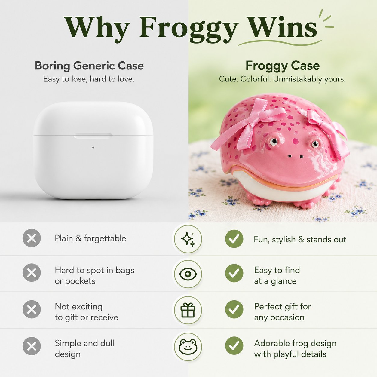 🐸Froggy Pods | The Cutest Pop-Open Earbud Case