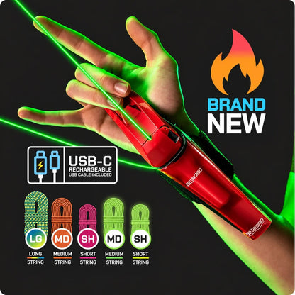 🕸️ Rechargeable Wrist String Launcher – Superhero-Style Action Toy