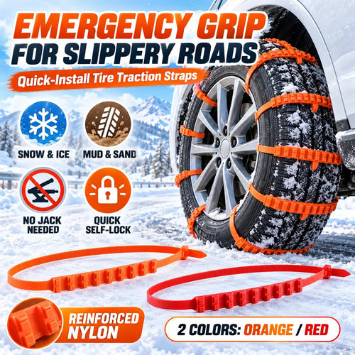Emergency Tire Traction Straps – Quick-Install Grip for Snow, Ice & Mud