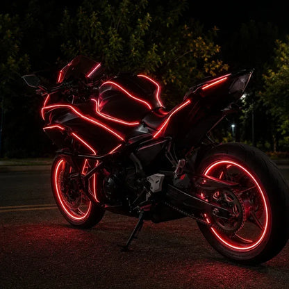 🔥🎁🏍️ Motorcycle RGBIC Glow Kit – 5000+ Colors, Music Sync & App Control