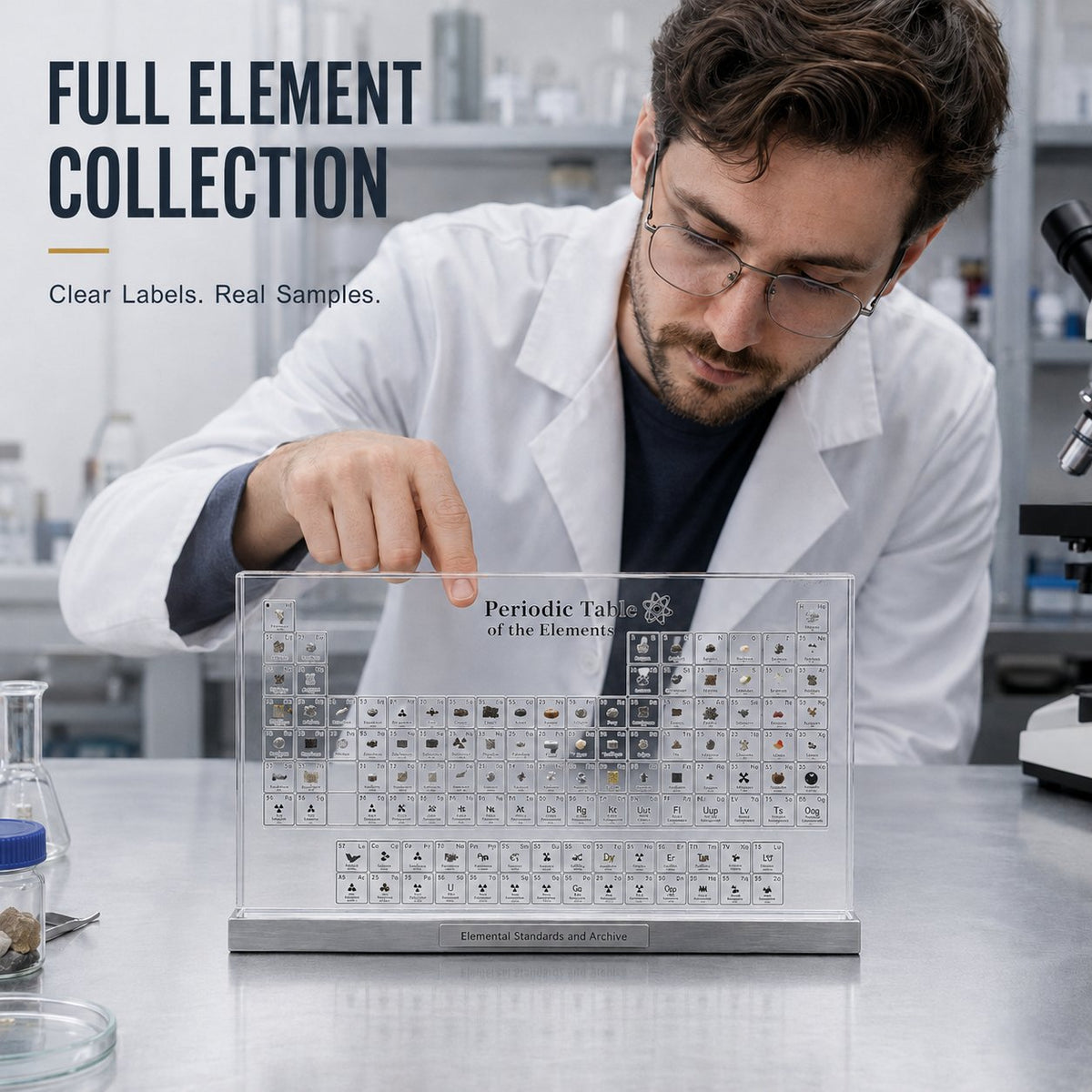 Immersive Real Element Specimen Collection Science Collector Desktop Specimen