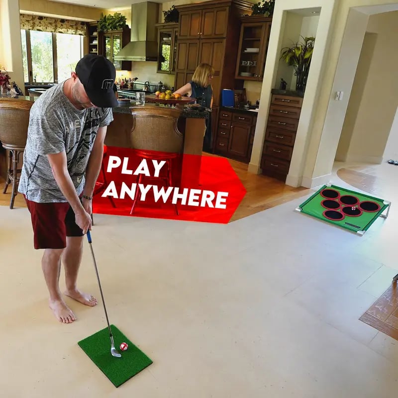 Golf Pong Game Set | Indoor & Outdoor Golf Beer Pong
