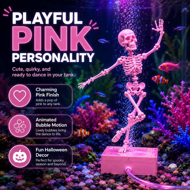 🔥HOT SALE 60% OFF💀🐠Air-Driven Dancing Skeleton Aquarium Ornament🕺