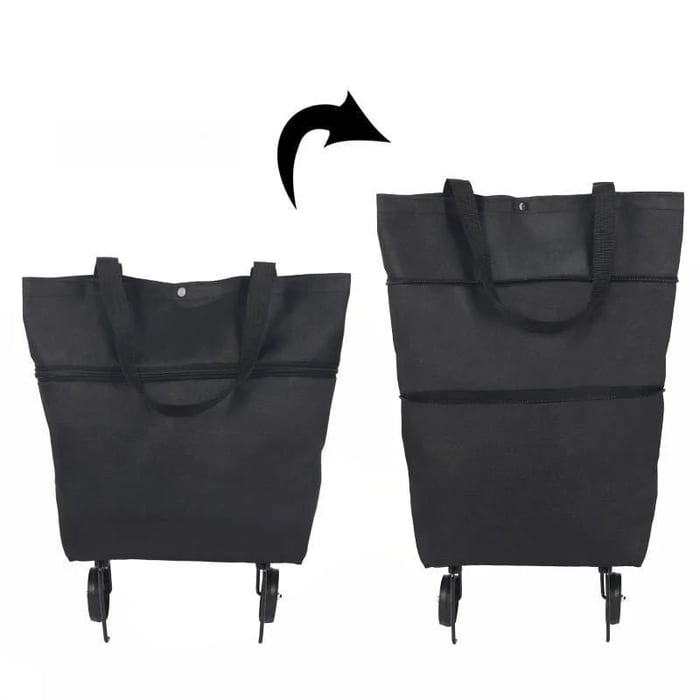 🛒 Large-capacity Folding Push-pull Shopping Bag - The Perfect Choice for Large-scale Shopping Trips