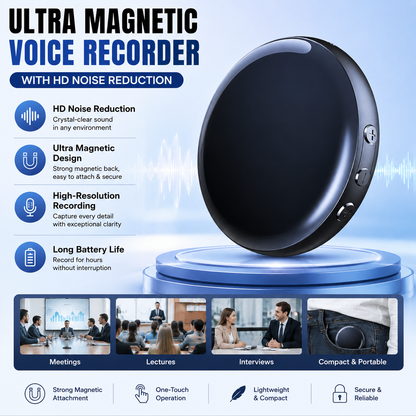 Ultra Magnetic Voice Recorder with HD Noise Reduction