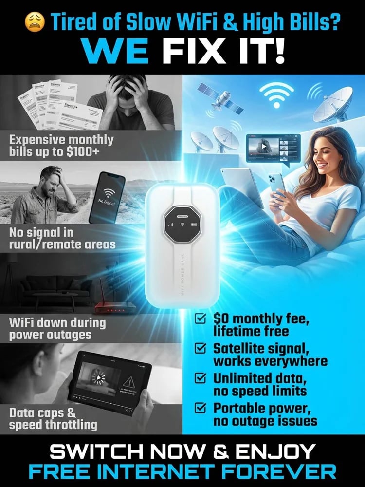 [Global Coverage, Free for Life] Boundless Portable Wi-Fi– 🛡️No SIM, No Contract, No Hidden Costs