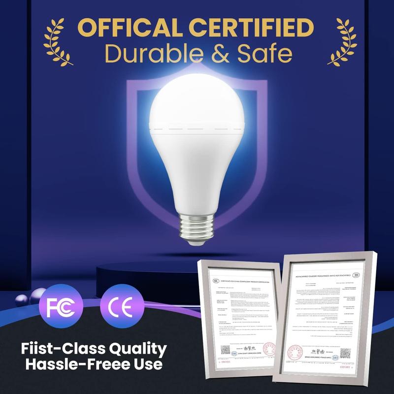 💡 Never Be Left in the Dark ⚡ Rechargeable Emergency Light Bulbs - Bright, Reliable & Versatile 🔋