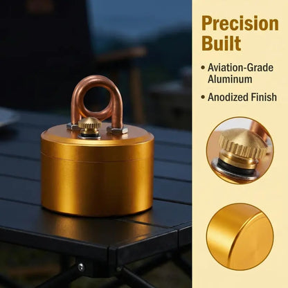 🔥Self-Pressurized Alcohol Stove – Lightweight Aluminum & Copper Burner for Hiking, Camping & Survival, High-Efficiency Cooking with Windproof Stand, Compact & Portable