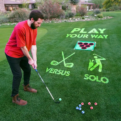 Golf Pong Game Set | Indoor & Outdoor Golf Beer Pong