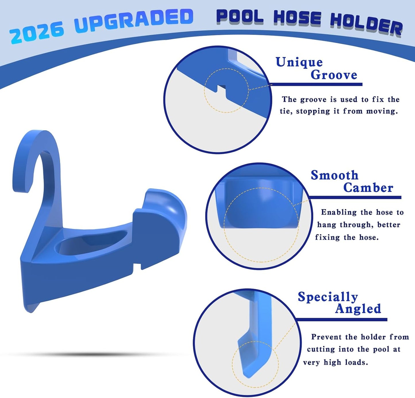 💧Upgraded Patented Pool Hose Holder for Above Ground Intex & Bestway Pipes