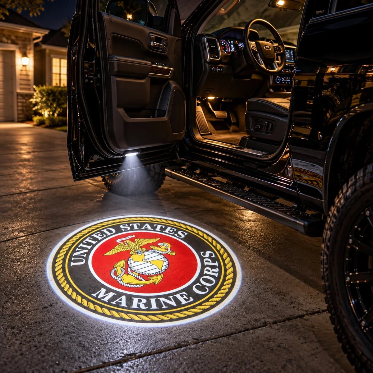🇺🇸 HonorBeamTM Car Welcome Light | Patriotic Door Projection for Veterans & Military Families 🎖️