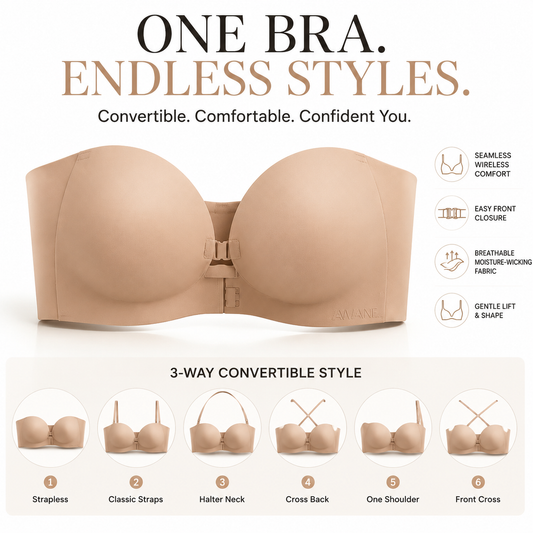 🔥Women's Strapless Front Closure Push-Up Bra
