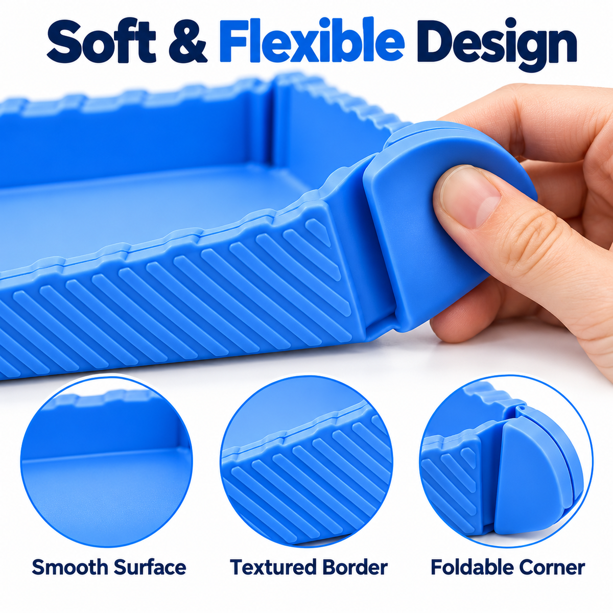 Magnetic Foldable Silicone Snack Tray – 4-in-1 Multi-Purpose Mat