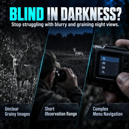 1080P HD Infrared Night Vision Monocular – 16x Digital Zoom, Handheld Camera for Hunting and Surveillance