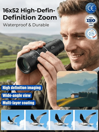 🔥Used by American Mountain Guides! 100x HD Monocular, IPX5 Waterproof & Fog-Proof🧭🔭
