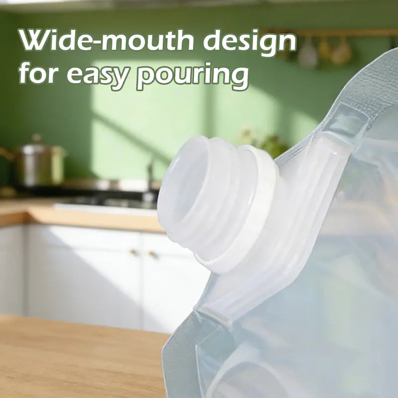 5 Counts Reusable Food Sealed Bags, leak proof design, prevent liquid spillage