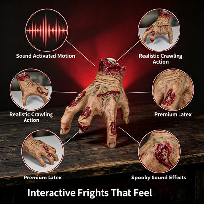 Latex Crawling Hand Decoration | Battery Operated Motion & Sound