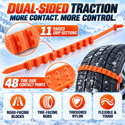Emergency Tire Traction Straps – Quick-Install Grip for Snow, Ice & Mud