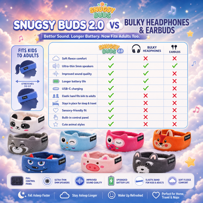 Snugsy Buds 2.0 Bluetooth Sleep Headband For Kids