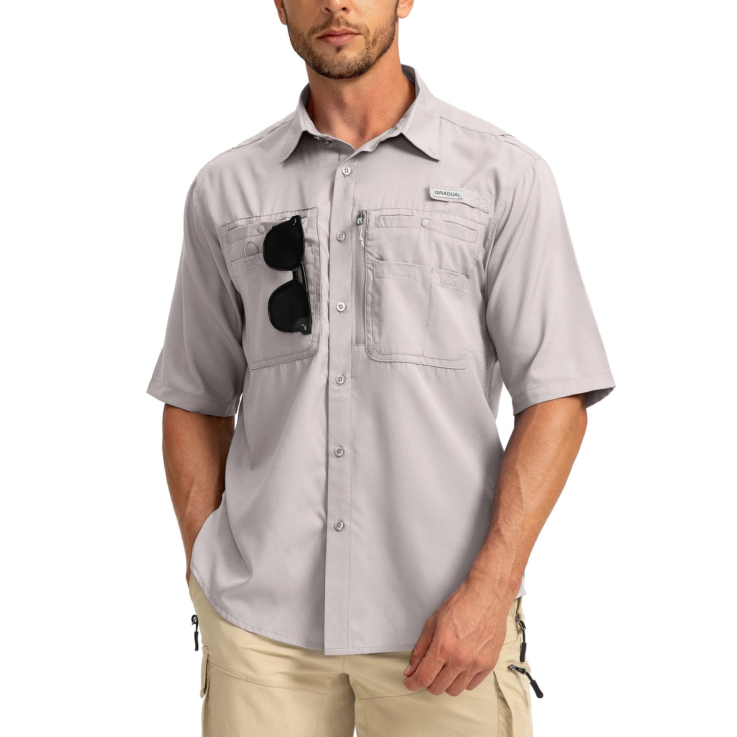 ☀️ Men’s UPF50+ Quick Dry Fishing Short Sleeve Shirt