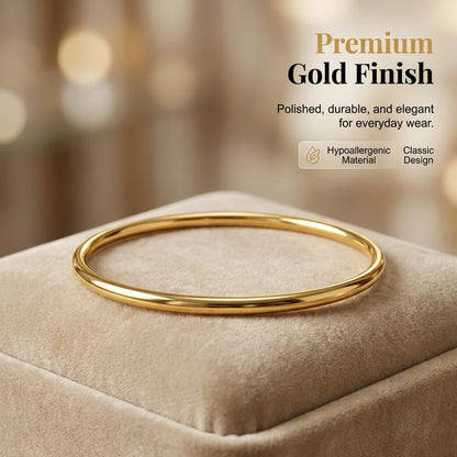 ✨18K Gold Bangle Bracelet for Women – Elegant Everyday Jewelry