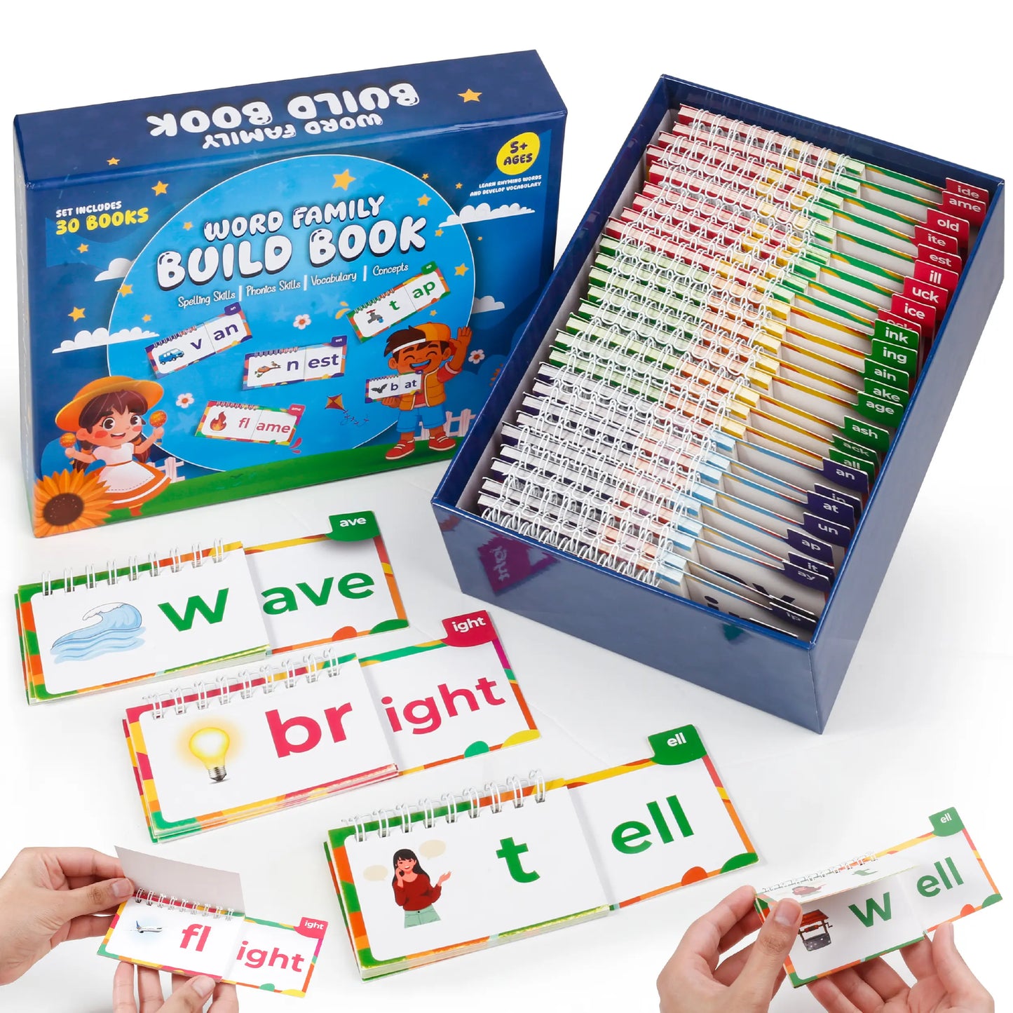 Phonics Flash Cards Word Family Build Book