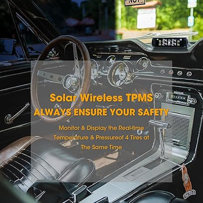 🔥Last Day Special: Solar-Powered RV/Trailer TPMS w/4 Sensors & LCD for Live Tire Pressure/Temp