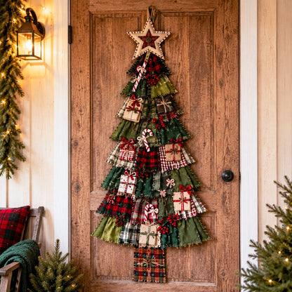 🔥😍Beginner-Friendly DIY Oversized Patchwork Christmas Tree Door Hanging Kit | Complete Kit with All Tools & Step-by-Step Guide Included 💕🎄