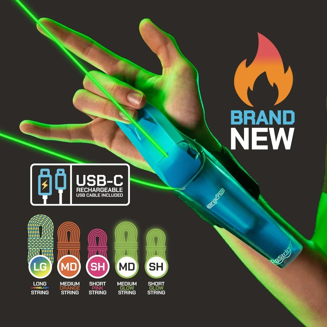 🕸️ Rechargeable Wrist String Launcher – Superhero-Style Action Toy