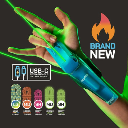 🕸️ Rechargeable Wrist String Launcher – Superhero-Style Action Toy