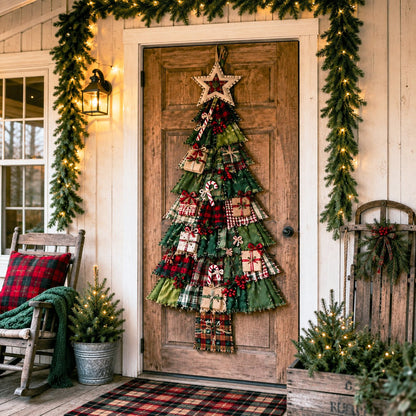 🔥😍Beginner-Friendly DIY Oversized Patchwork Christmas Tree Door Hanging Kit | Complete Kit with All Tools & Step-by-Step Guide Included 💕🎄