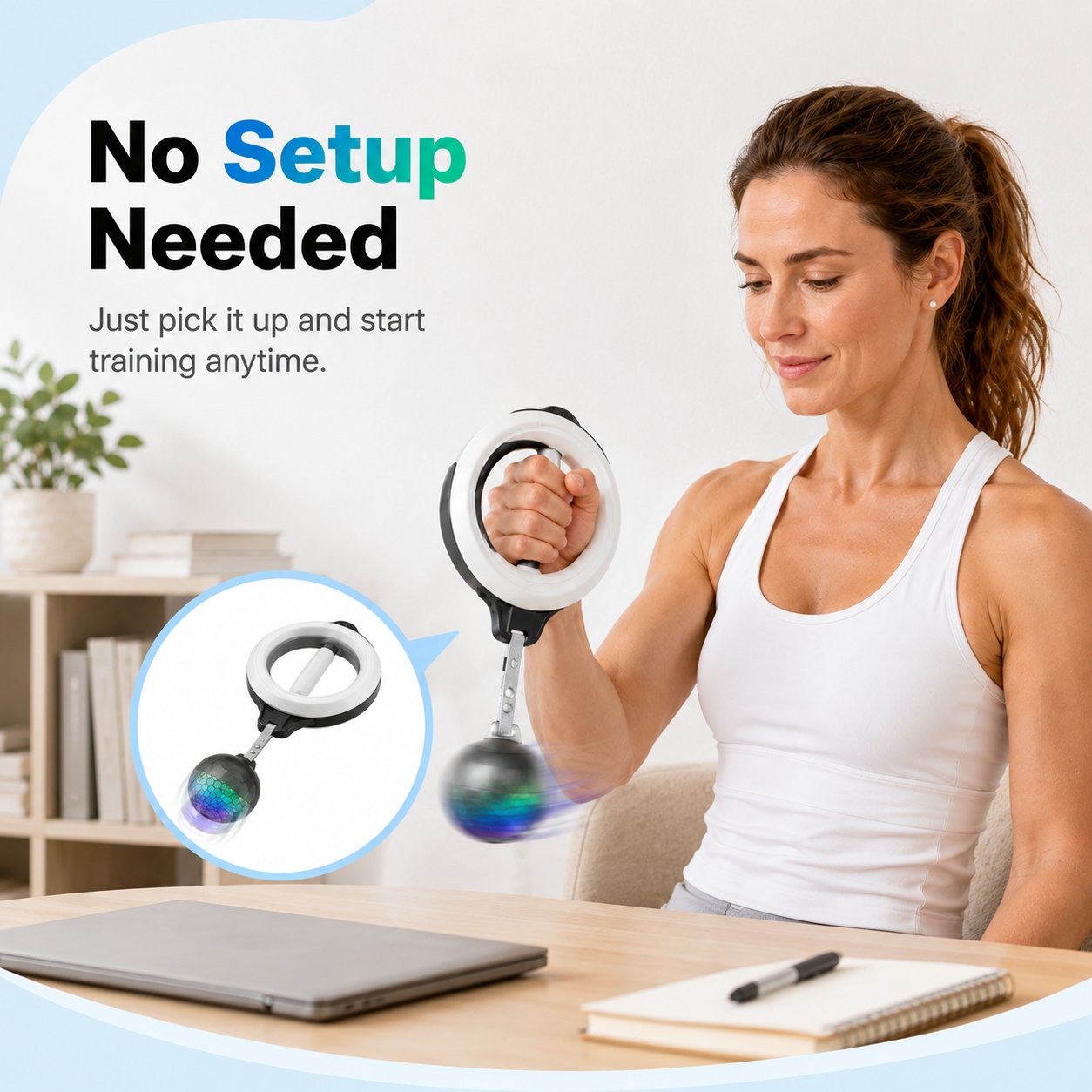 360° Rotating Wrist Strength Trainer – Portable Upper Body Fitness Exerciser