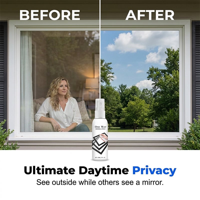 49% OFF Reflective Window Spray | One-Way Mirror Privacy Shield for Home & Car
