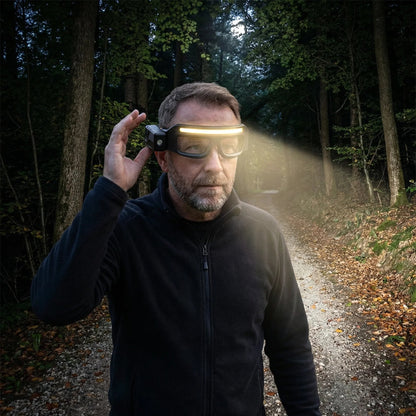 🔦 Rechargeable Motion Sensor Headlamp Glasses – Compact Hands-Free Lighting ✨