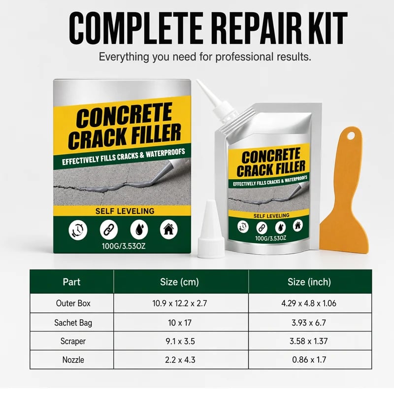 🏠 Waterproof Concrete Crack Filler for Indoor & Outdoor Use