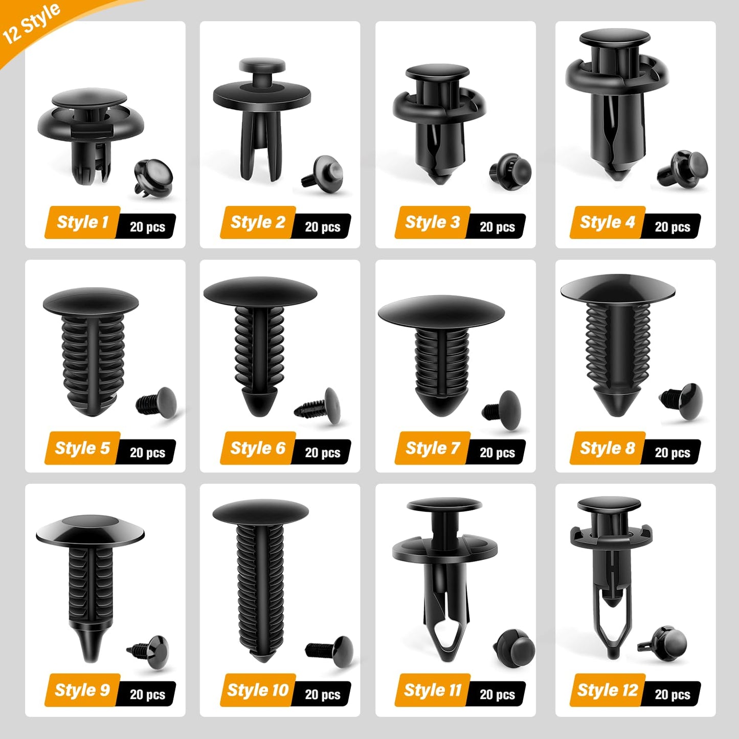245pcs Universal Auto Body Retainer Clips & Fastener Removal Tool Set