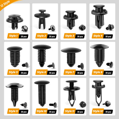 245pcs Universal Auto Body Retainer Clips & Fastener Removal Tool Set