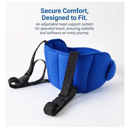 Kids Car Seat Head Support Strap, Soft Plush Adjustable Nap Support Band with Padded Side Cushions